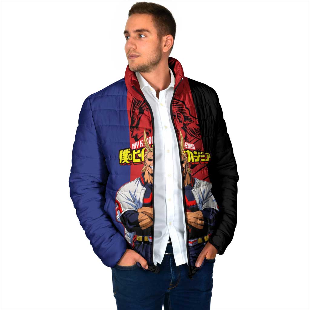 All Might My Hero Academia Padded Jacket Red and Blue Theme - The Mazicc
