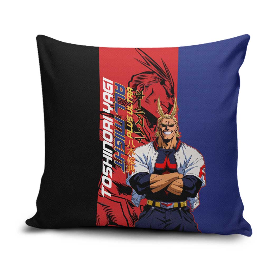 All Might My Hero Academia Pillow Cover Red and Blue Theme - The Mazicc
