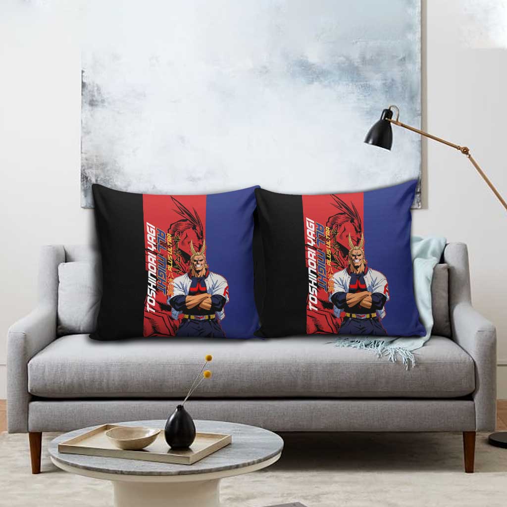 All Might My Hero Academia Pillow Cover Red and Blue Theme - The Mazicc