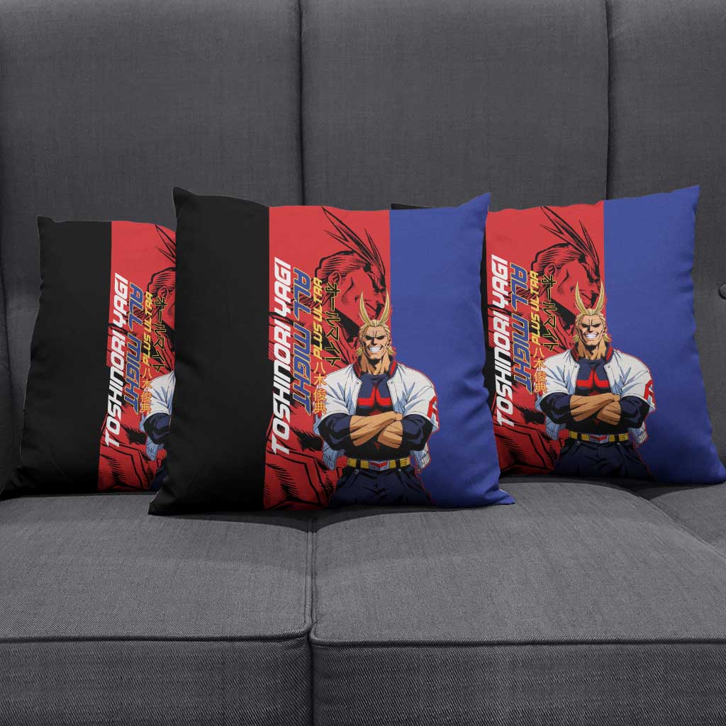All Might My Hero Academia Pillow Cover Red and Blue Theme - The Mazicc