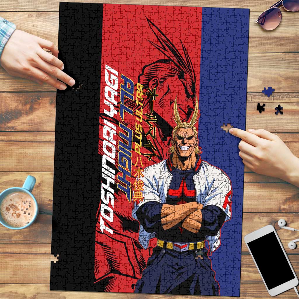 All Might My Hero Academia Puzzle Red and Blue Theme - The Mazicc
