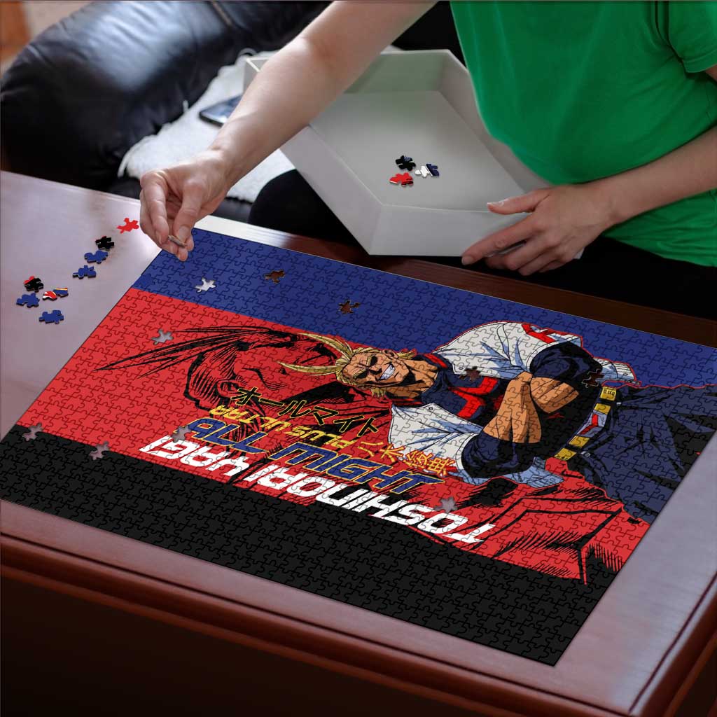 All Might My Hero Academia Puzzle Red and Blue Theme - The Mazicc