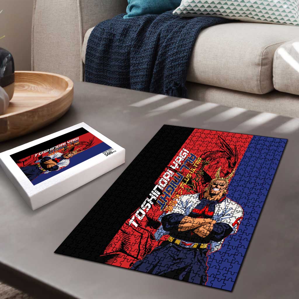 All Might My Hero Academia Puzzle Red and Blue Theme - The Mazicc