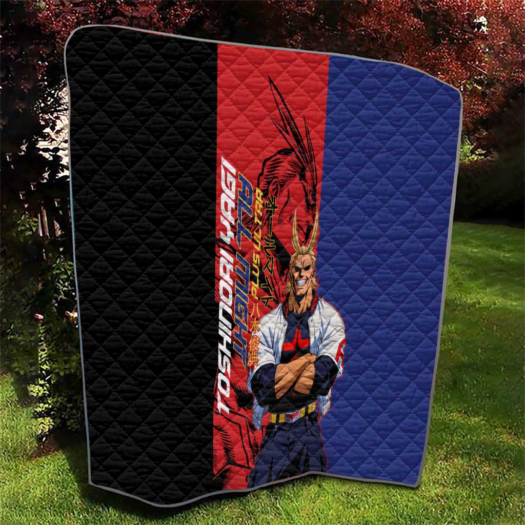 All Might My Hero Academia Quilt Red and Blue Theme - The Mazicc