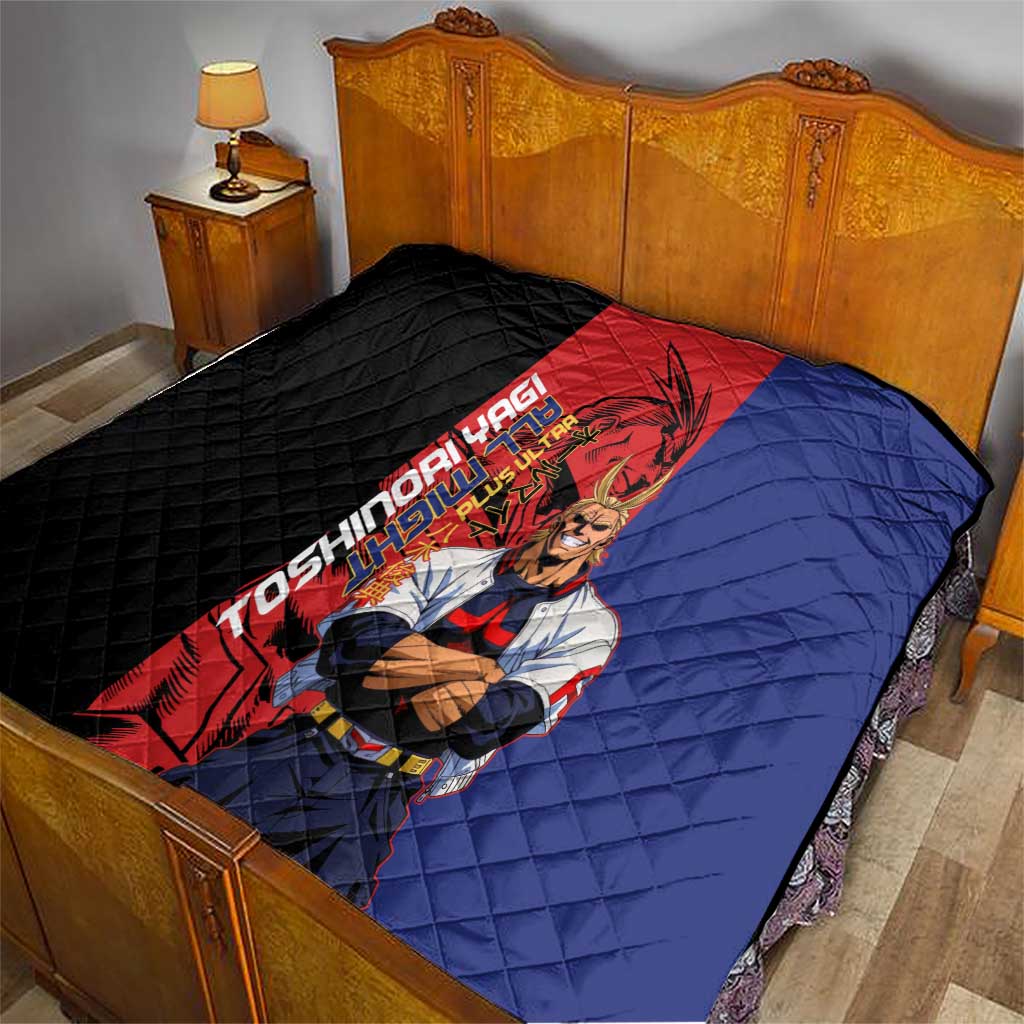 All Might My Hero Academia Quilt Red and Blue Theme - The Mazicc