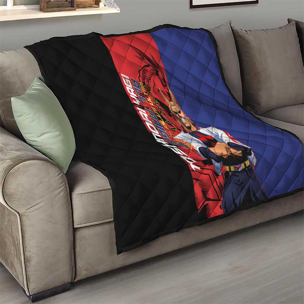 All Might My Hero Academia Quilt Red and Blue Theme - The Mazicc