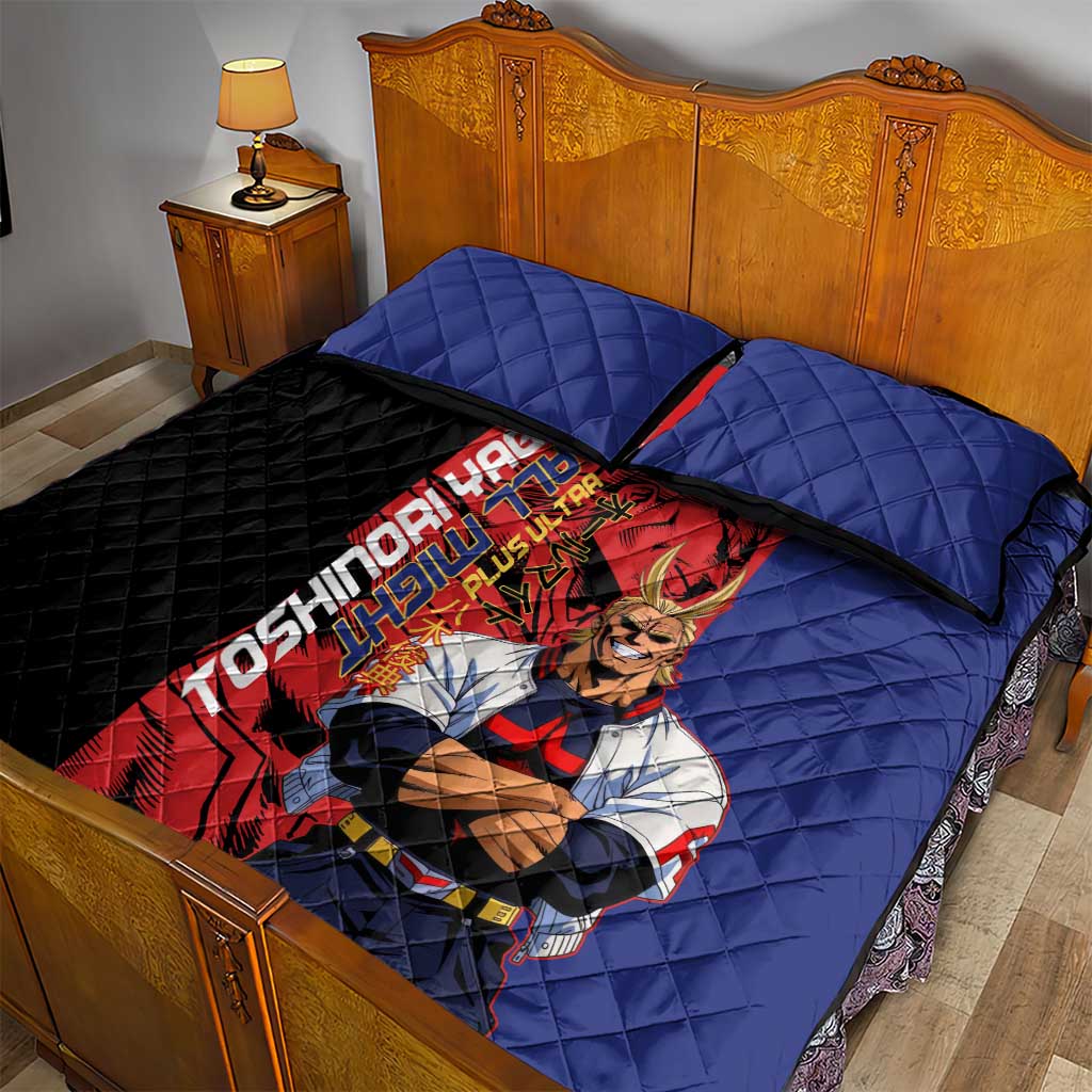 All Might My Hero Academia Quilt Bed Set Red and Blue Theme - The Mazicc