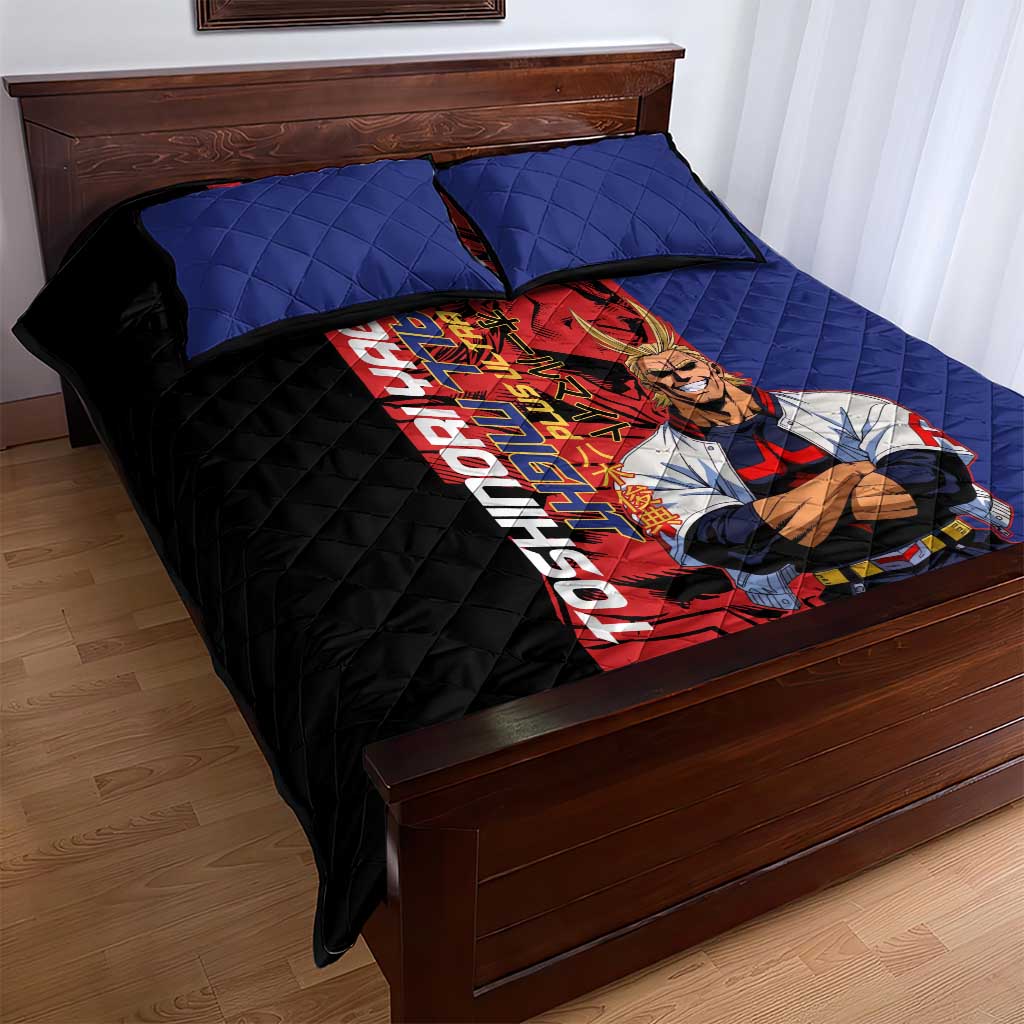 All Might My Hero Academia Quilt Bed Set Red and Blue Theme - The Mazicc