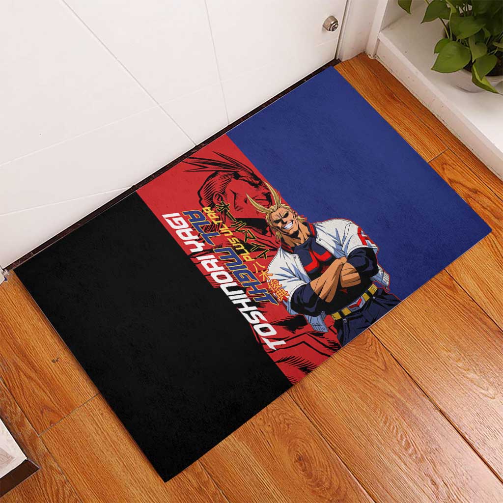 All Might My Hero Academia Rubber Doormat Red and Blue Theme - The Mazicc