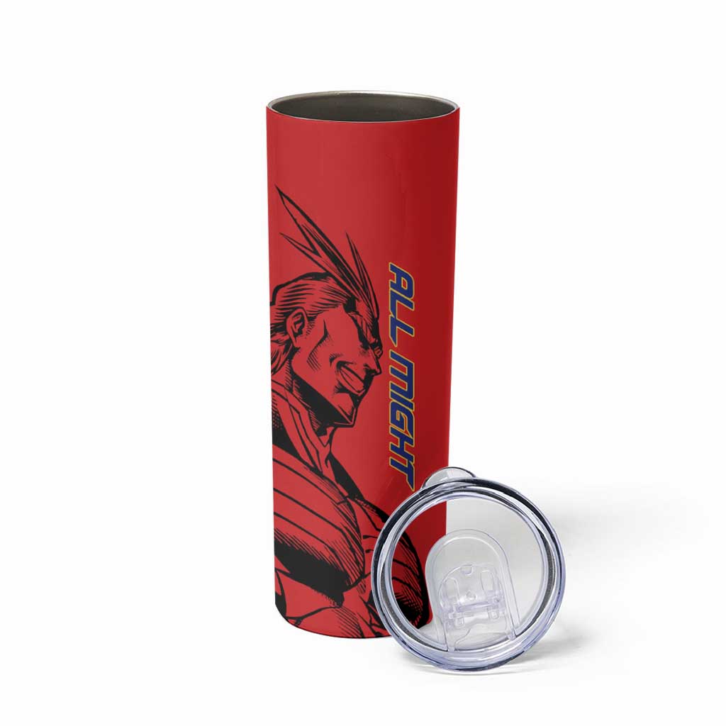 All Might My Hero Academia Skinny Tumbler Red and Blue Theme - The Mazicc
