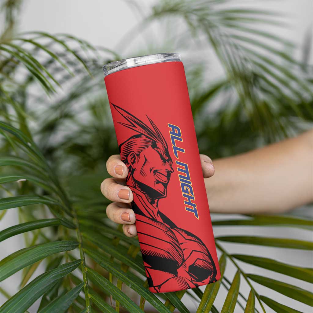 All Might My Hero Academia Skinny Tumbler Red and Blue Theme - The Mazicc