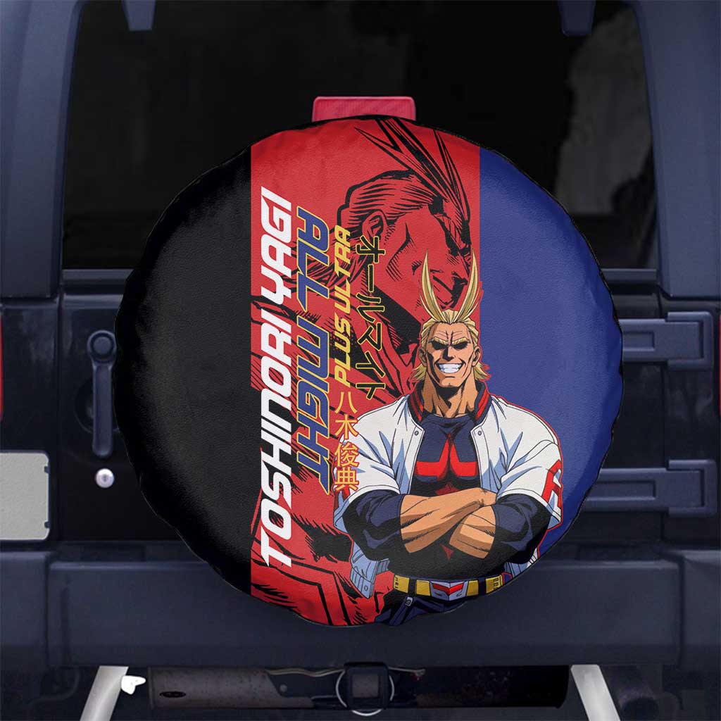 All Might My Hero Academia Spare Tire Cover Red and Blue Theme - The Mazicc