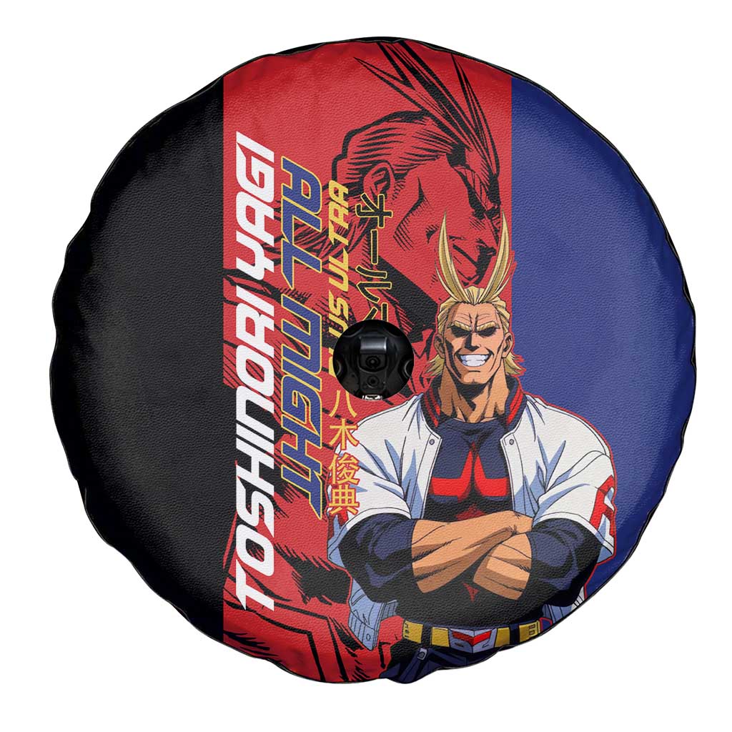 All Might My Hero Academia Spare Tire Cover Red and Blue Theme - The Mazicc