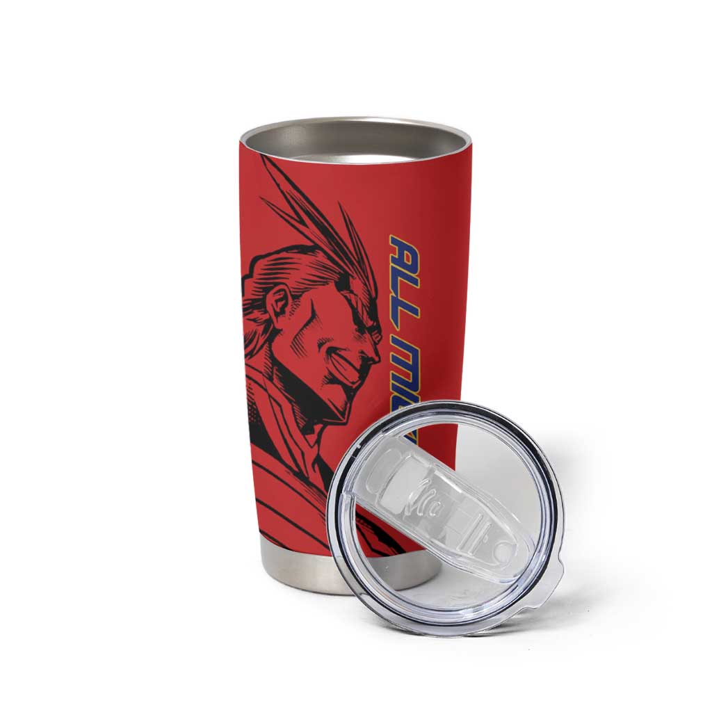 All Might My Hero Academia Tumbler Cup Red and Blue Theme - The Mazicc