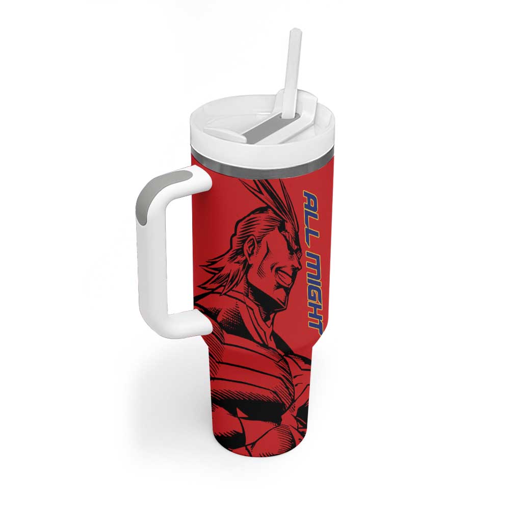 All Might My Hero Academia Tumbler With Handle Red and Blue Theme - The Mazicc