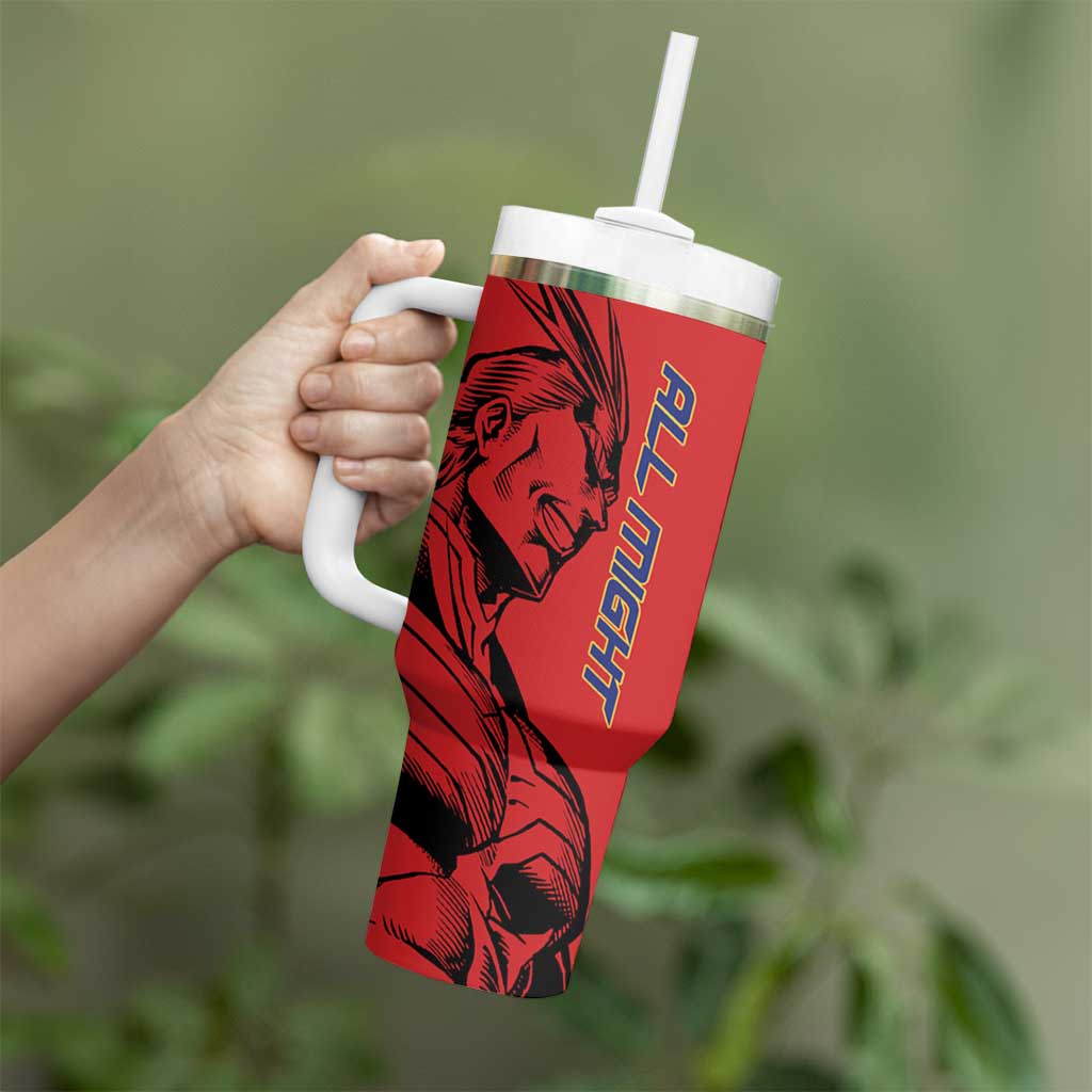All Might My Hero Academia Tumbler With Handle Red and Blue Theme - The Mazicc