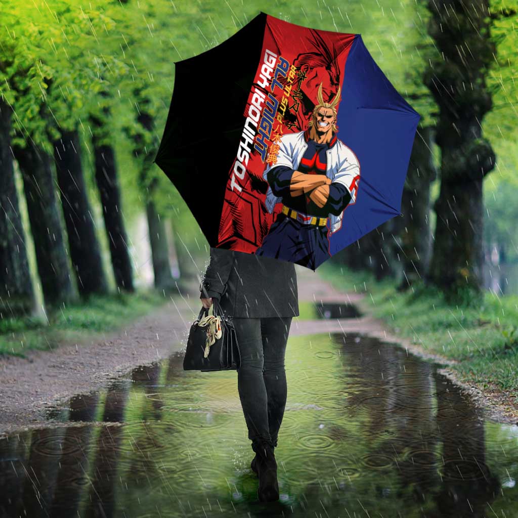 All Might My Hero Academia Umbrella Red and Blue Theme - The Mazicc