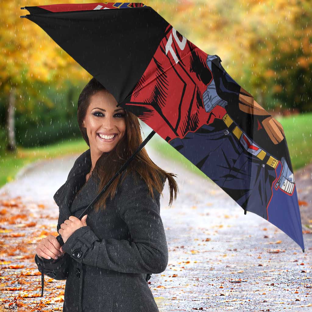 All Might My Hero Academia Umbrella Red and Blue Theme - The Mazicc