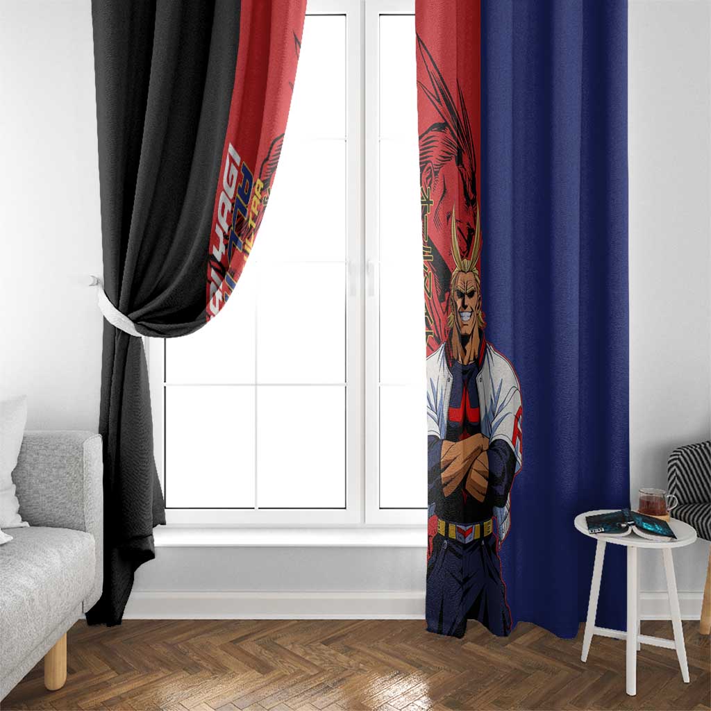 All Might My Hero Academia Window Curtain Red and Blue Theme - The Mazicc