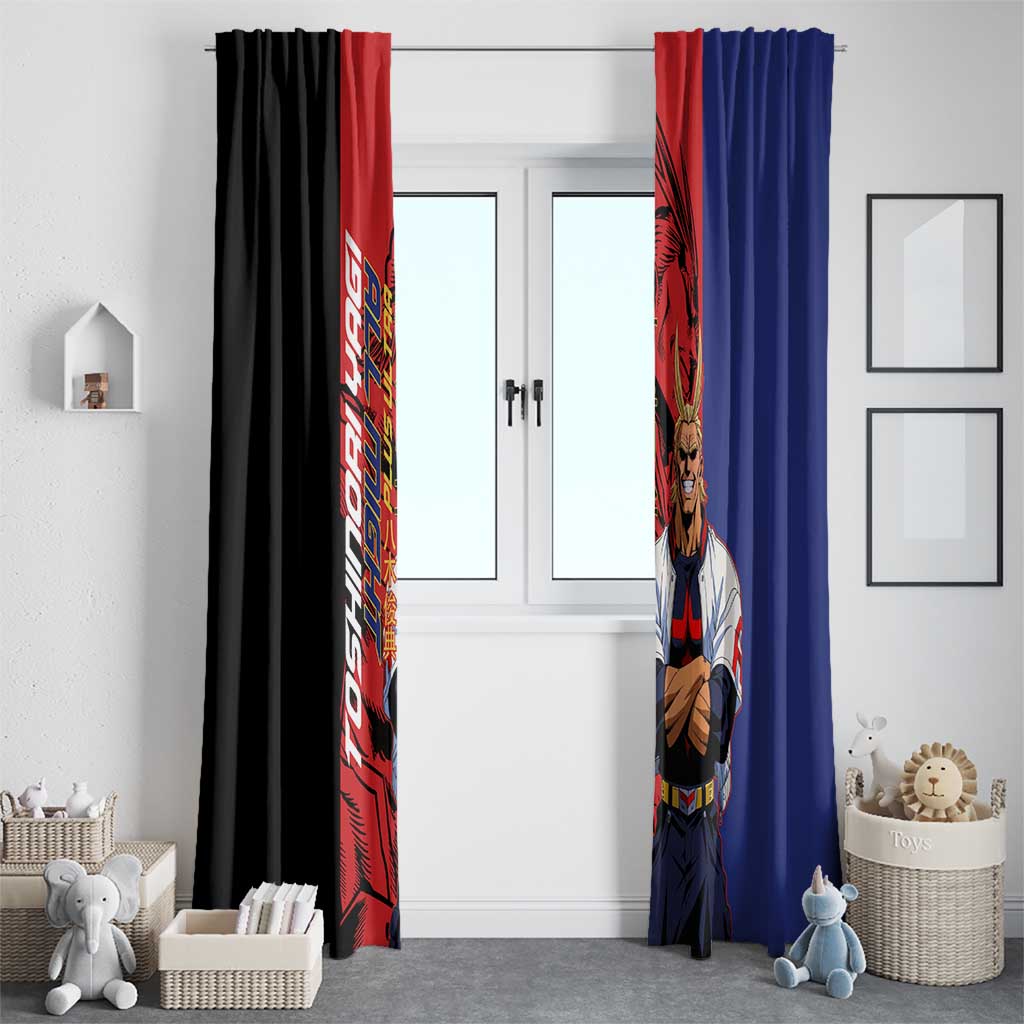 All Might My Hero Academia Window Curtain Red and Blue Theme - The Mazicc