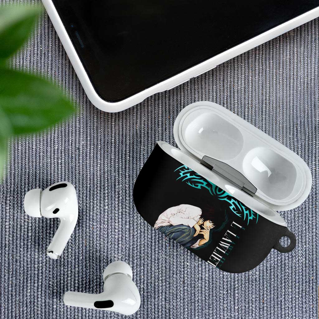 L Lawliet Death Note AirPods Case Tribal Anime Fusion Style
