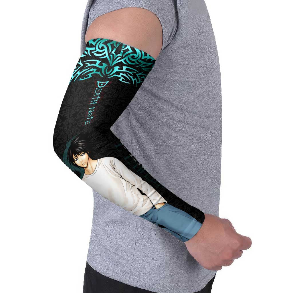 L Lawliet Death Note Arm Sleeves Tribal Anime Fusion Style
