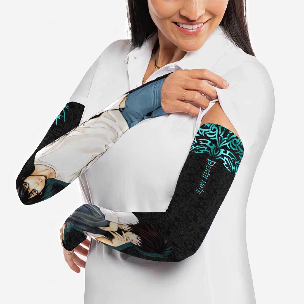 L Lawliet Death Note Arm Sleeves Tribal Anime Fusion Style