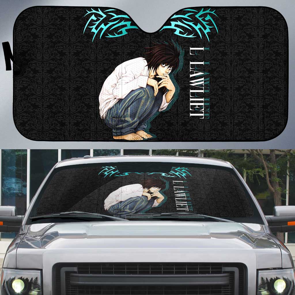 L Lawliet Death Note Auto Sun Shade Tribal Anime Fusion Style