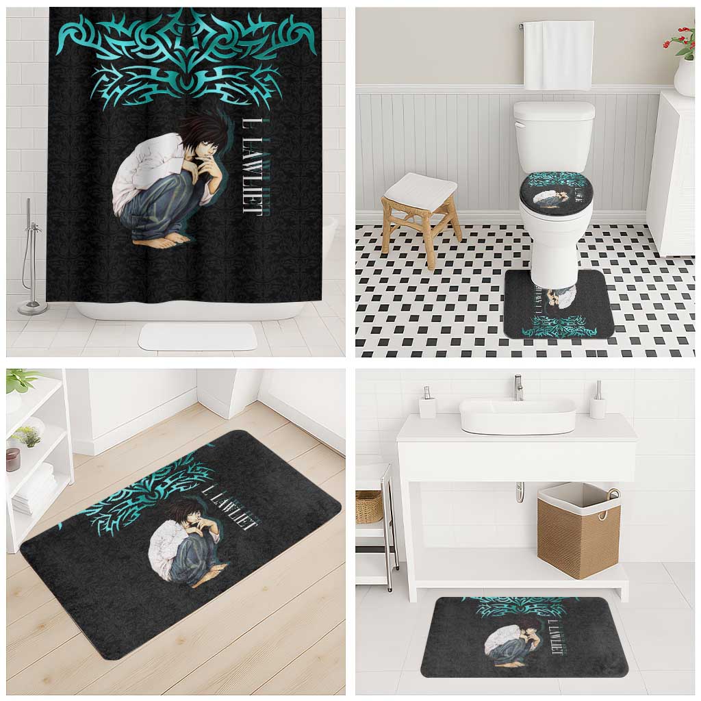 L Lawliet Death Note Bathroom Set Tribal Anime Fusion Style