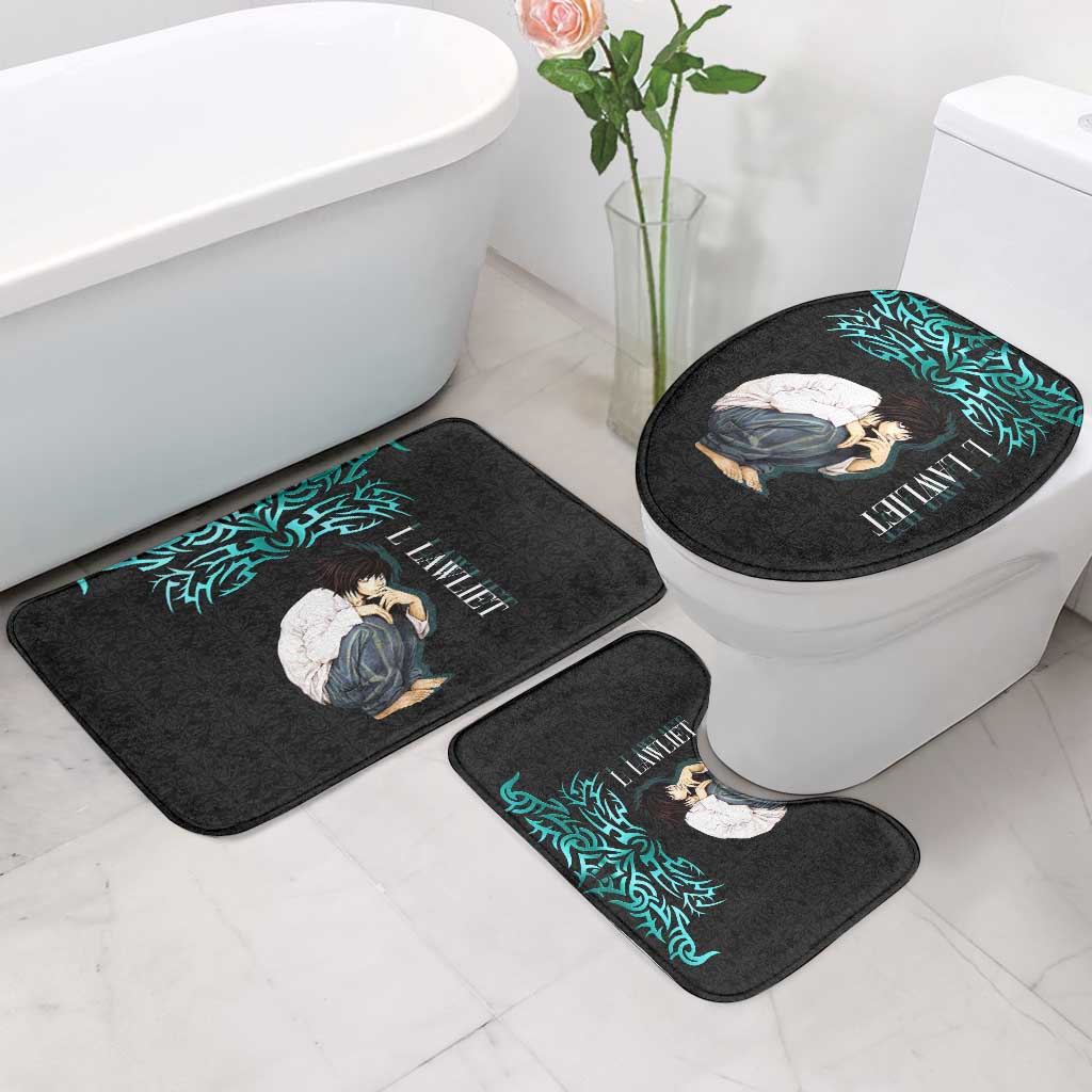 L Lawliet Death Note Bathroom Set Tribal Anime Fusion Style