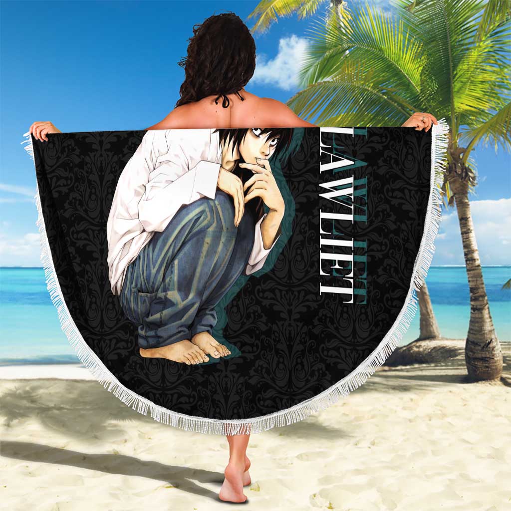 L Lawliet Death Note Beach Blanket Tribal Anime Fusion Style