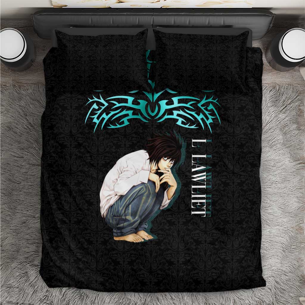 L Lawliet Death Note Bedding Set Tribal Anime Fusion Style