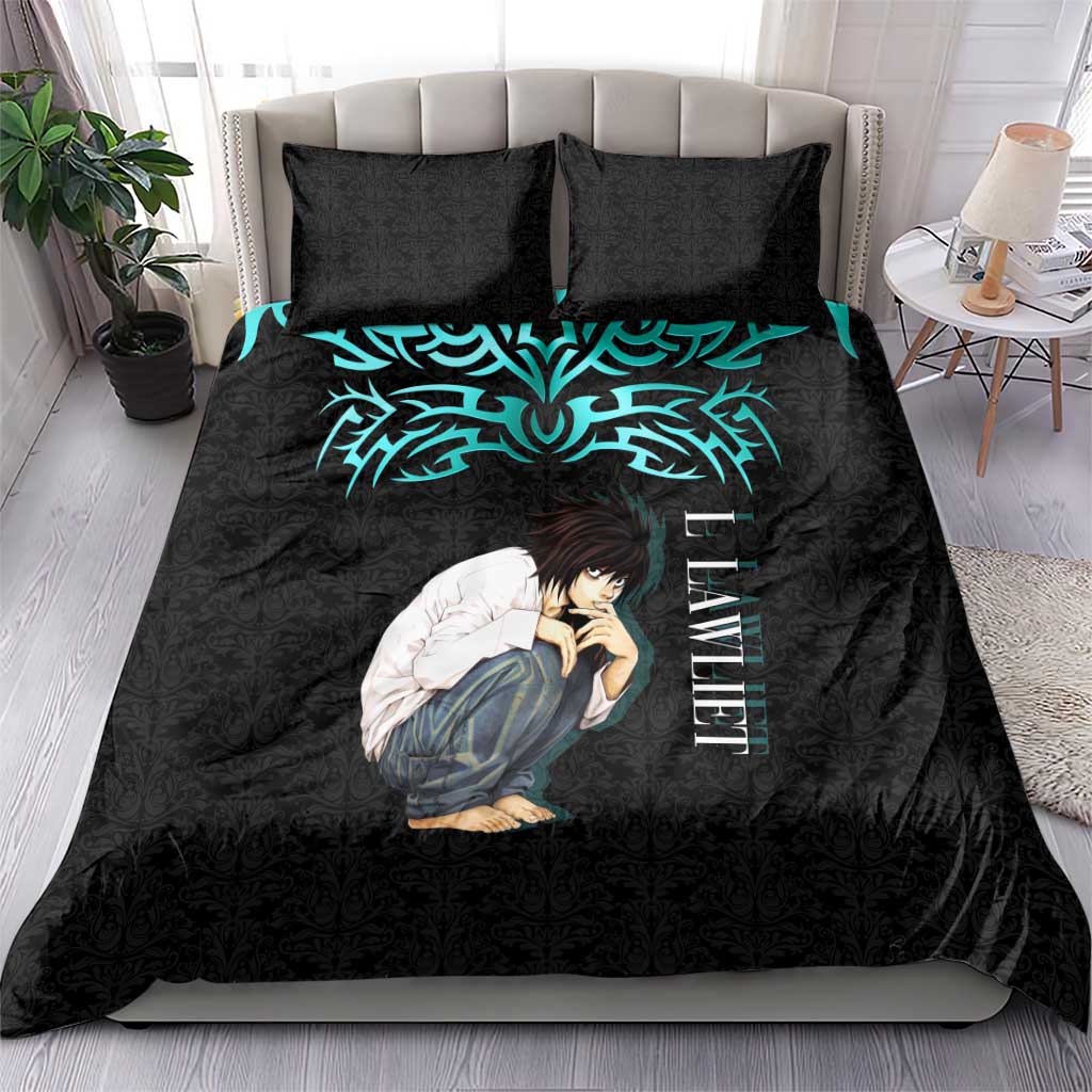 L Lawliet Death Note Bedding Set Tribal Anime Fusion Style