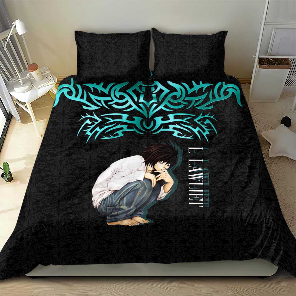 L Lawliet Death Note Bedding Set Tribal Anime Fusion Style