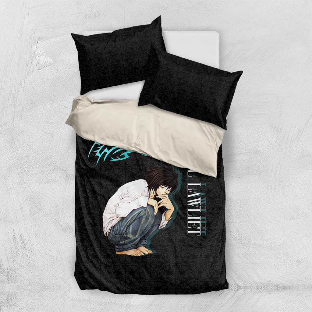 L Lawliet Death Note Bedding Set Tribal Anime Fusion Style