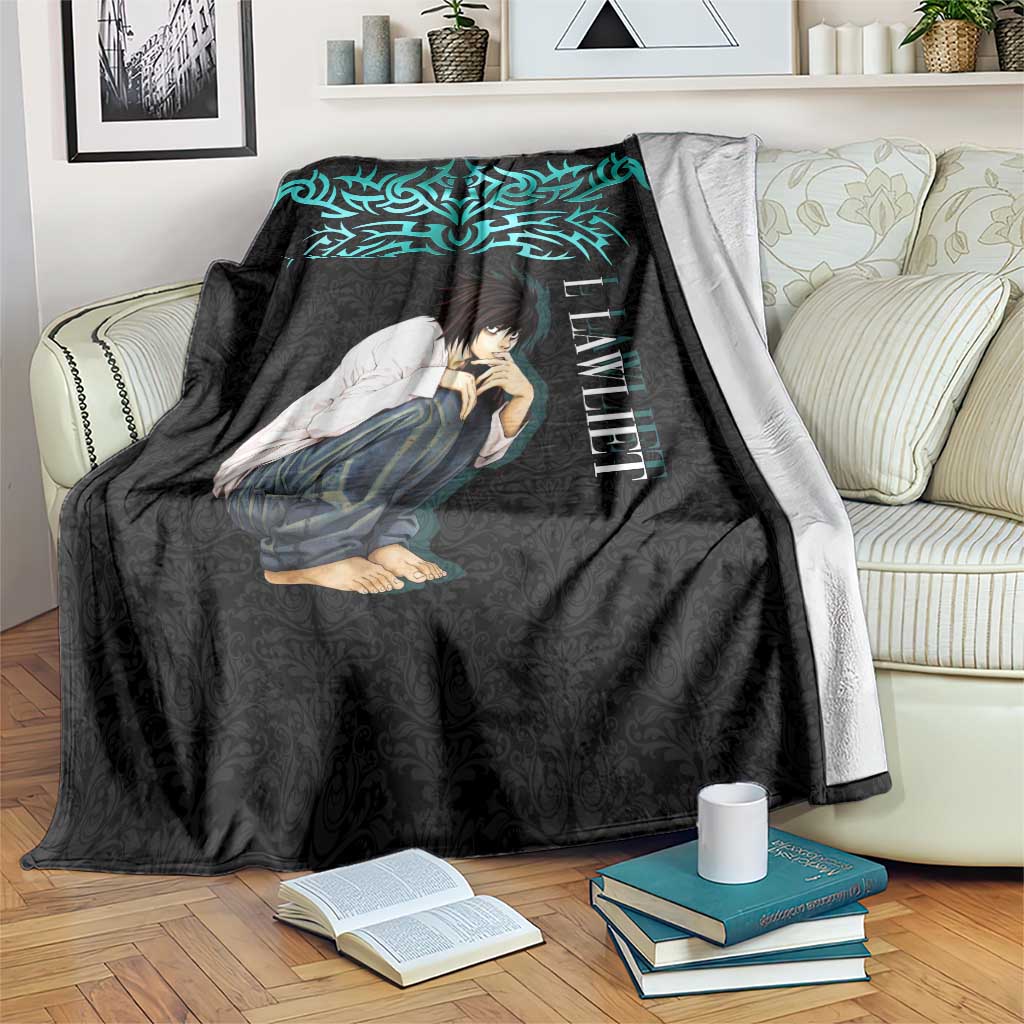 L Lawliet Death Note Blanket Tribal Anime Fusion Style