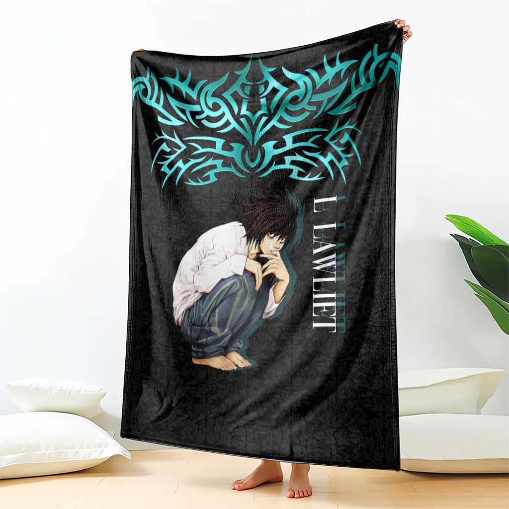 L Lawliet Death Note Blanket Tribal Anime Fusion Style