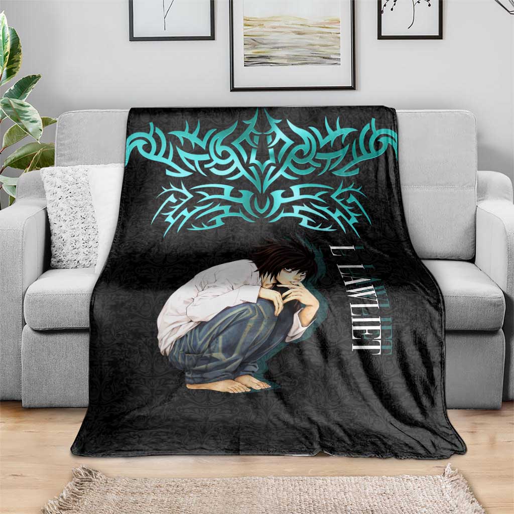 L Lawliet Death Note Blanket Tribal Anime Fusion Style