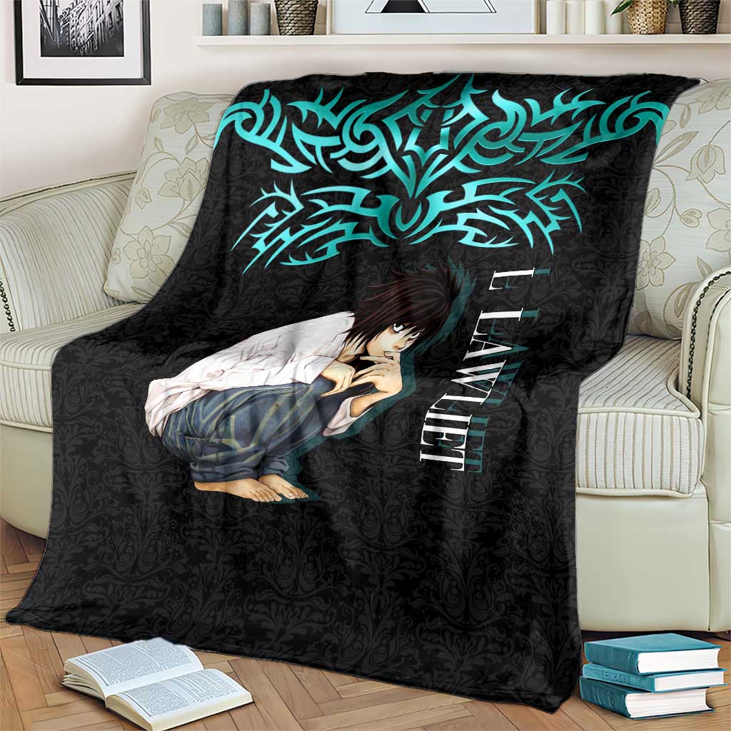 L Lawliet Death Note Blanket Tribal Anime Fusion Style