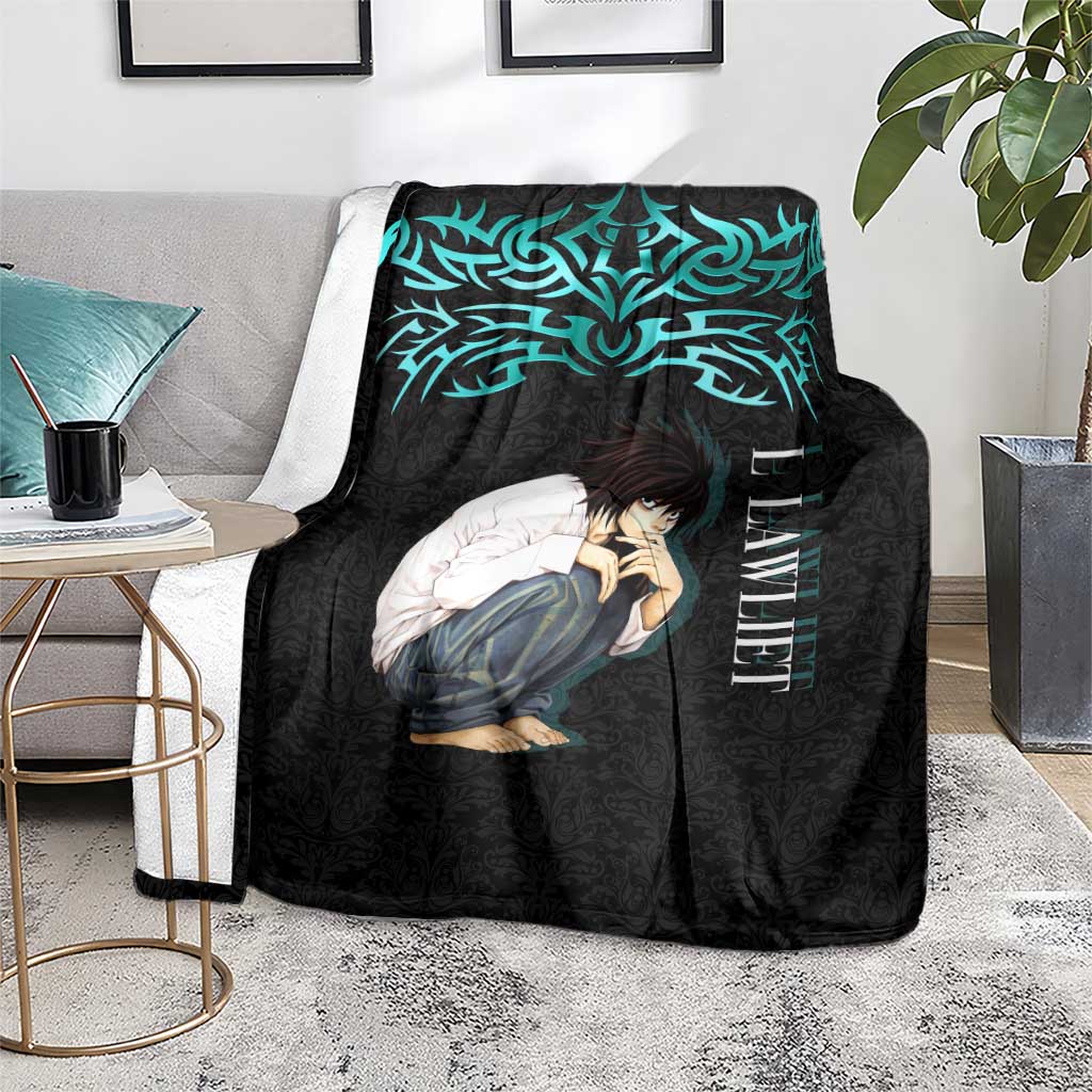 L Lawliet Death Note Blanket Tribal Anime Fusion Style