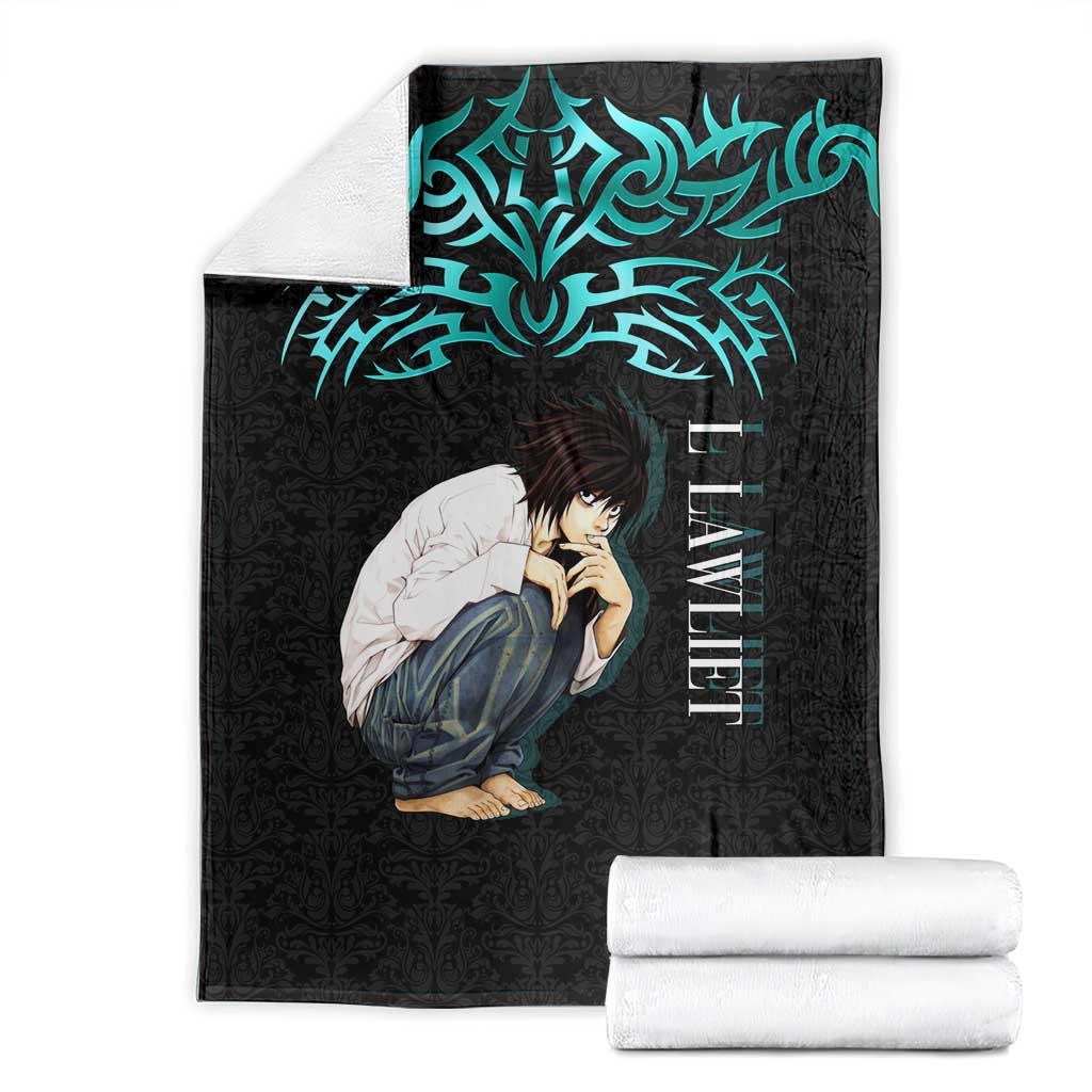 L Lawliet Death Note Blanket Tribal Anime Fusion Style