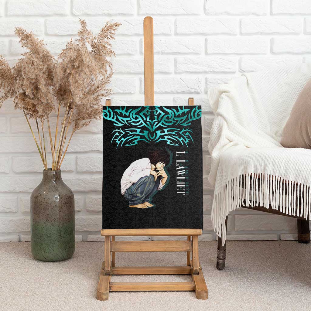 L Lawliet Death Note Canvas Wall Art Tribal Anime Fusion Style