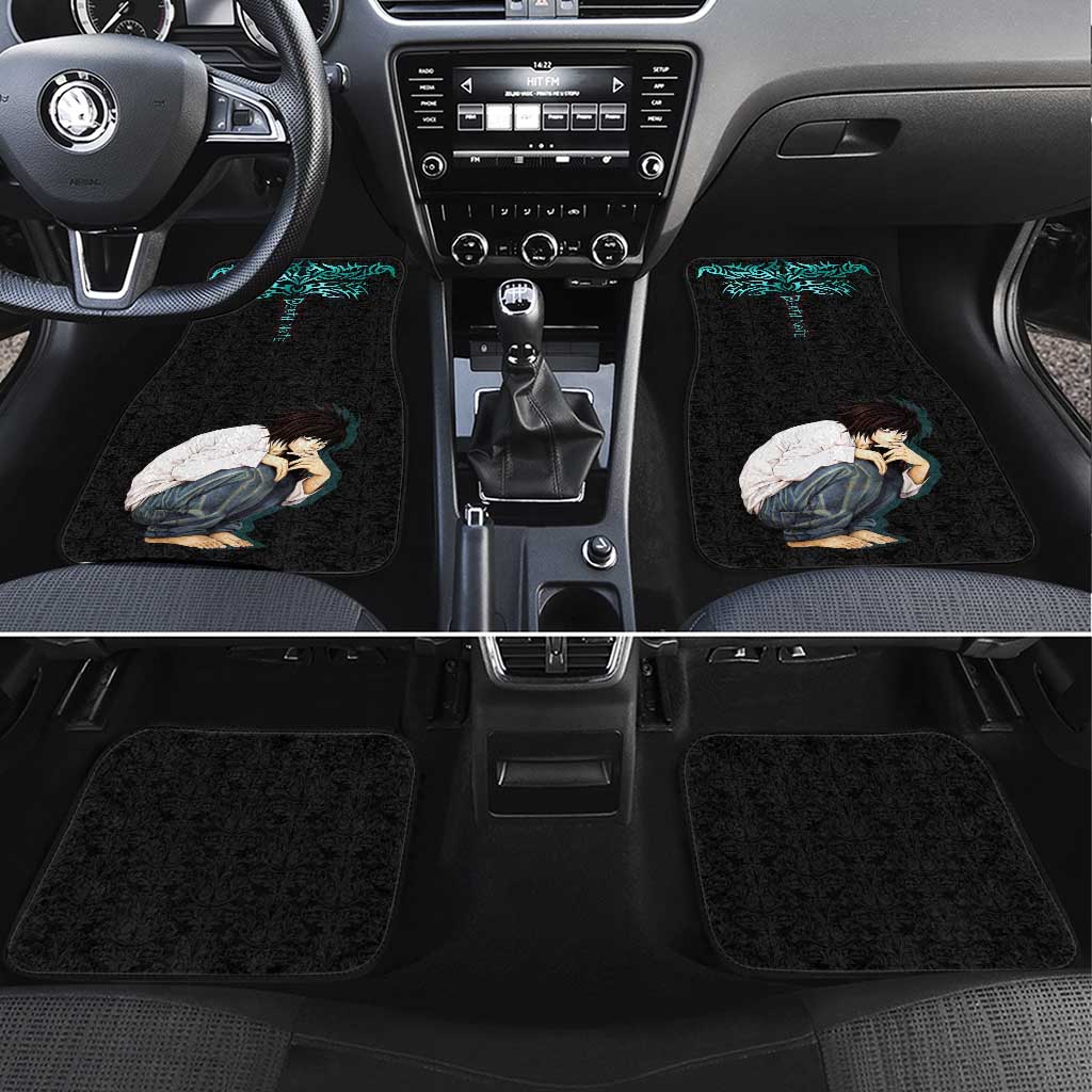 L Lawliet Death Note Car Mats Tribal Anime Fusion Style