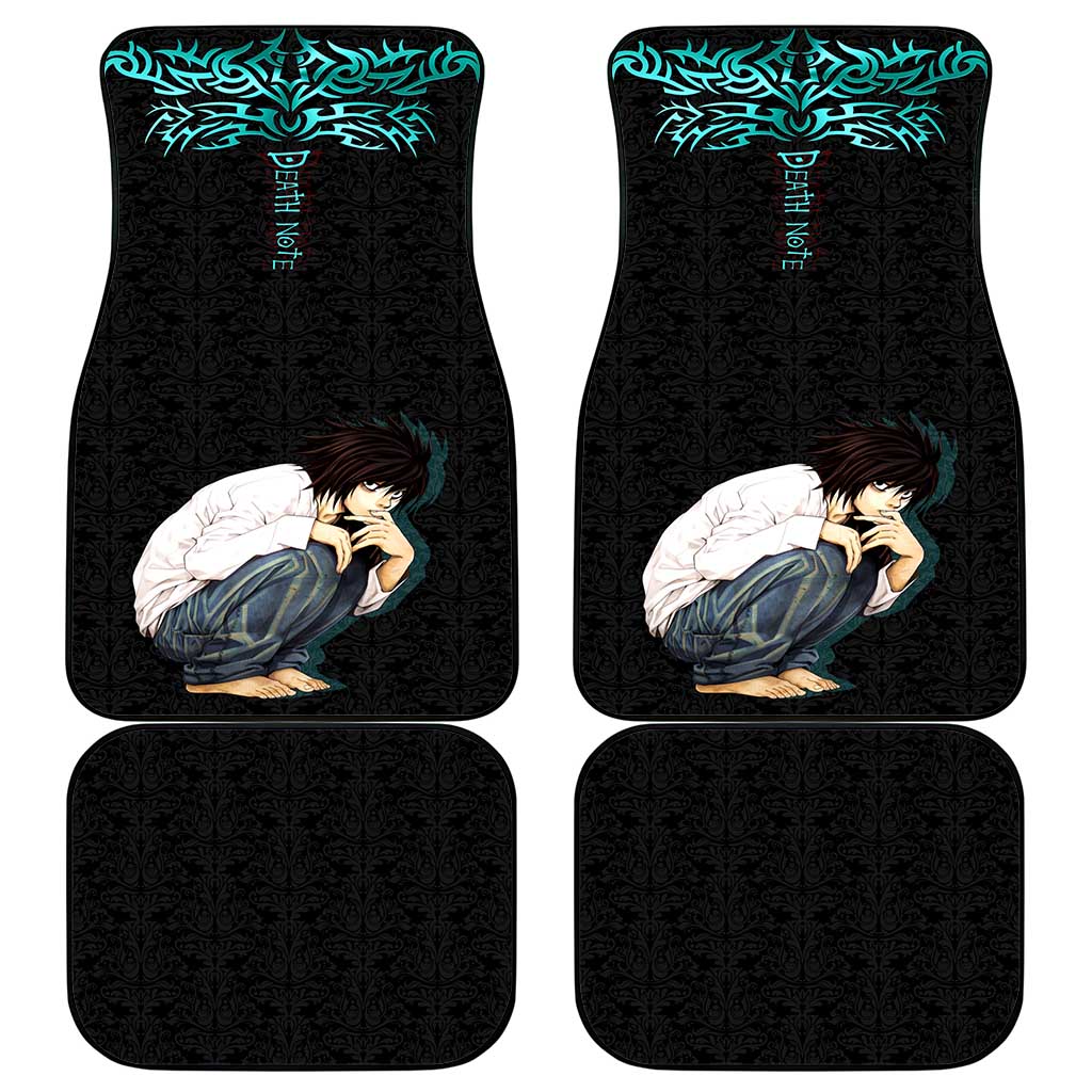 L Lawliet Death Note Car Mats Tribal Anime Fusion Style