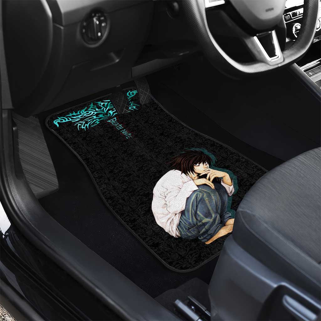 L Lawliet Death Note Car Mats Tribal Anime Fusion Style
