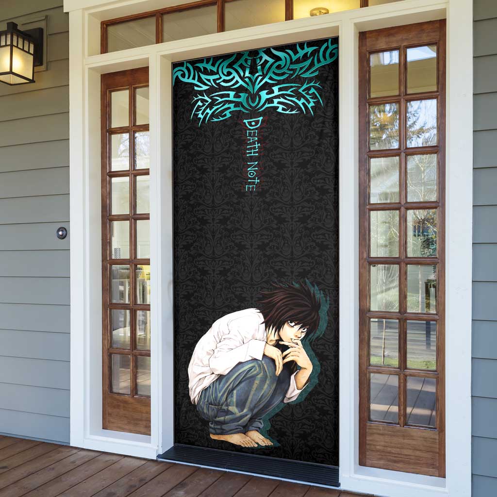 L Lawliet Death Note Door Cover Tribal Anime Fusion Style