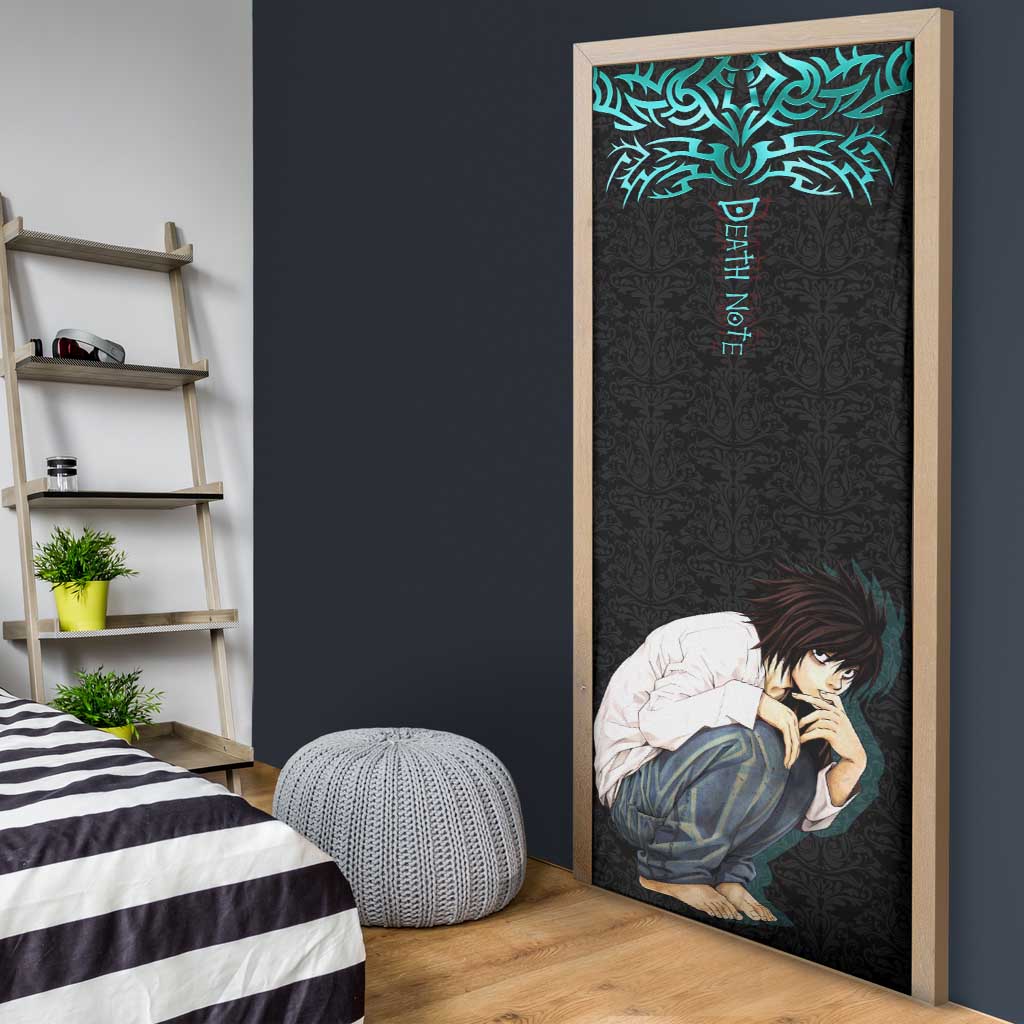 L Lawliet Death Note Door Cover Tribal Anime Fusion Style