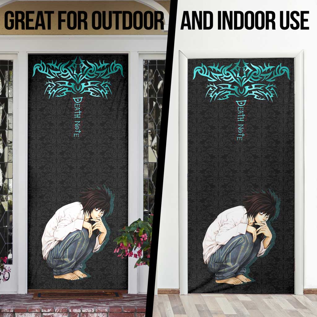 L Lawliet Death Note Door Cover Tribal Anime Fusion Style