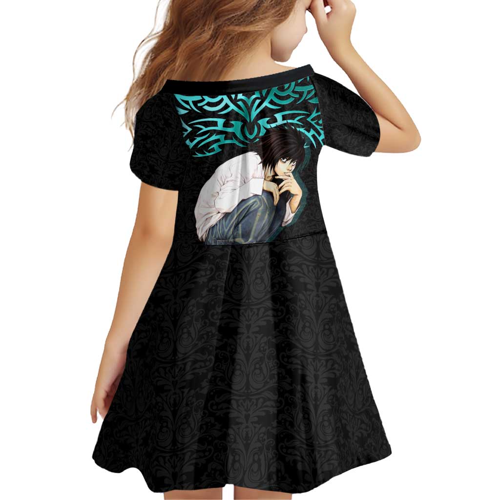 L Lawliet Death Note Family Matching Mermaid Dress and Hawaiian Shirt Tribal Anime Fusion Style