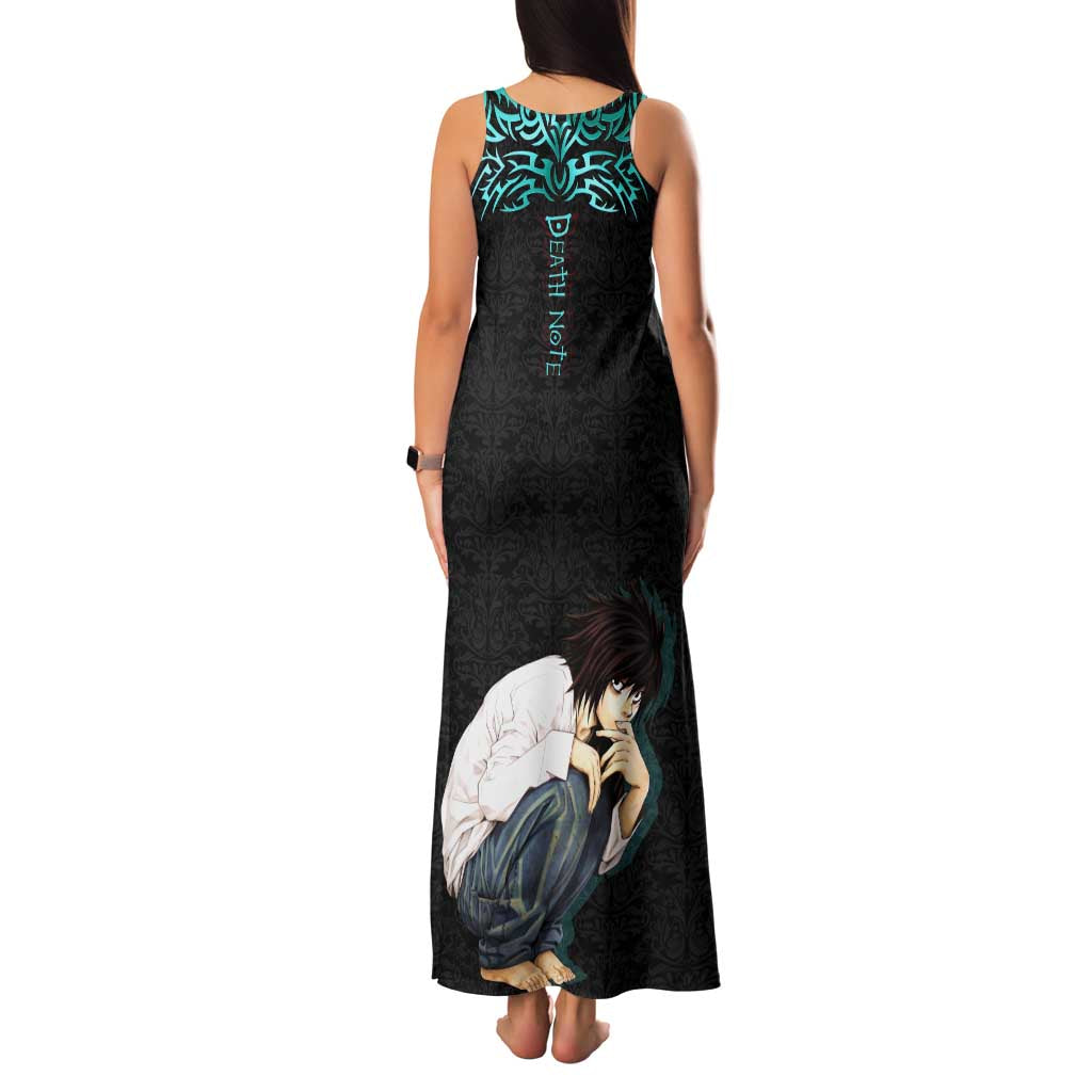 L Lawliet Death Note Family Matching Tank Maxi Dress and Hawaiian Shirt Tribal Anime Fusion Style